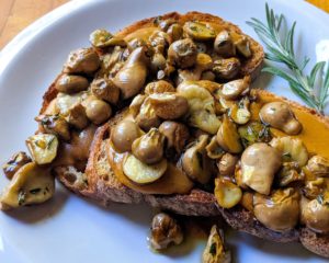 Mushroom and Gravy Toast
